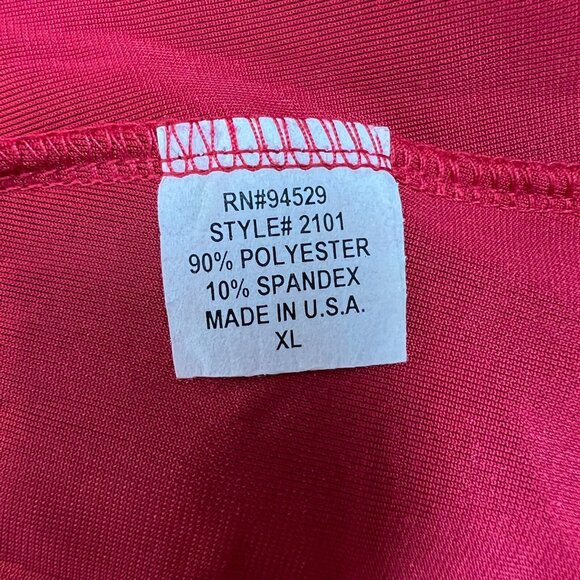 The Pyramid Collection Tunic Top Womens XL Red Velvet Ruffle Floral Long Sleeve - Picture 8 of 9